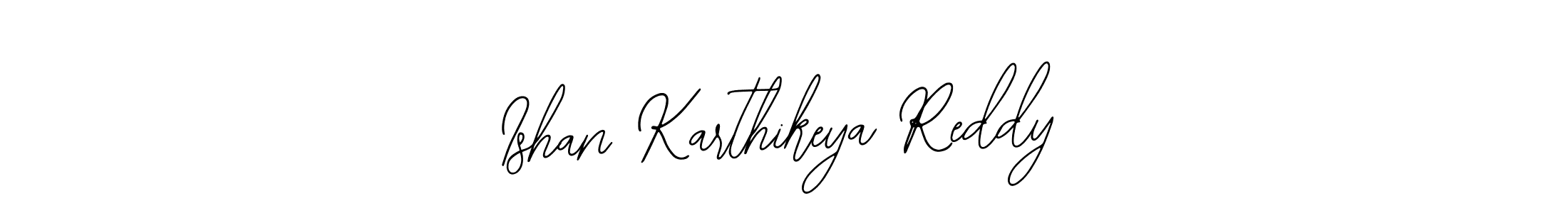 Use a signature maker to create a handwritten signature online. With this signature software, you can design (Bearetta-2O07w) your own signature for name Ishan Karthikeya Reddy. Ishan Karthikeya Reddy signature style 12 images and pictures png