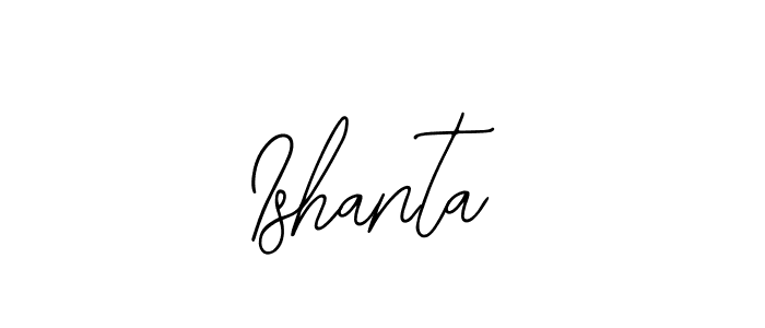 How to make Ishanta name signature. Use Bearetta-2O07w style for creating short signs online. This is the latest handwritten sign. Ishanta signature style 12 images and pictures png