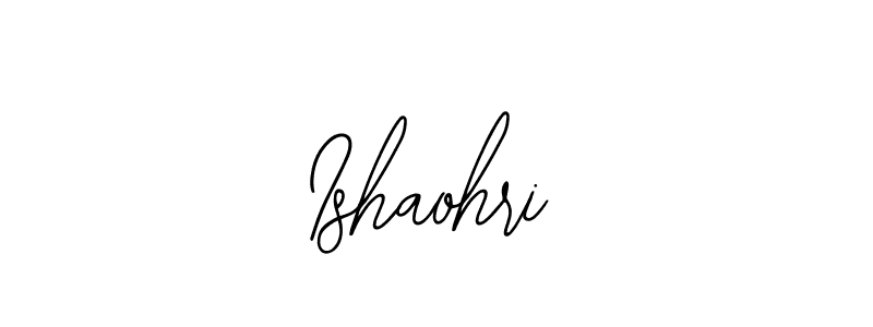 You should practise on your own different ways (Bearetta-2O07w) to write your name (Ishaohri) in signature. don't let someone else do it for you. Ishaohri signature style 12 images and pictures png