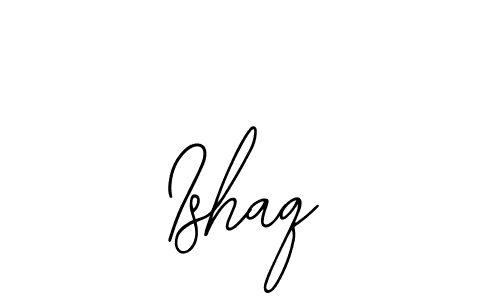 Use a signature maker to create a handwritten signature online. With this signature software, you can design (Bearetta-2O07w) your own signature for name Ishaq. Ishaq signature style 12 images and pictures png