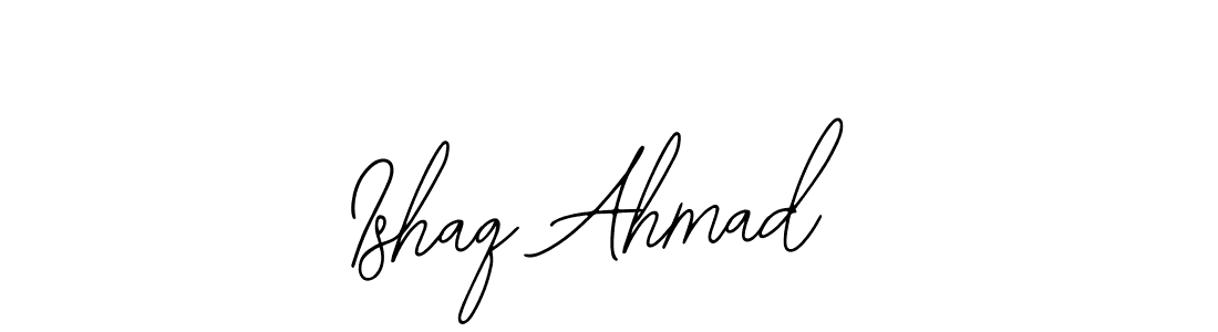 Use a signature maker to create a handwritten signature online. With this signature software, you can design (Bearetta-2O07w) your own signature for name Ishaq Ahmad. Ishaq Ahmad signature style 12 images and pictures png