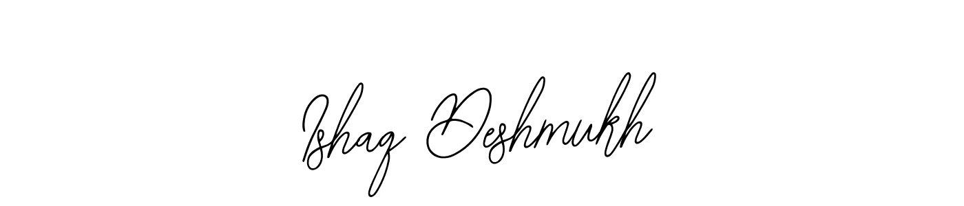 Use a signature maker to create a handwritten signature online. With this signature software, you can design (Bearetta-2O07w) your own signature for name Ishaq Deshmukh. Ishaq Deshmukh signature style 12 images and pictures png