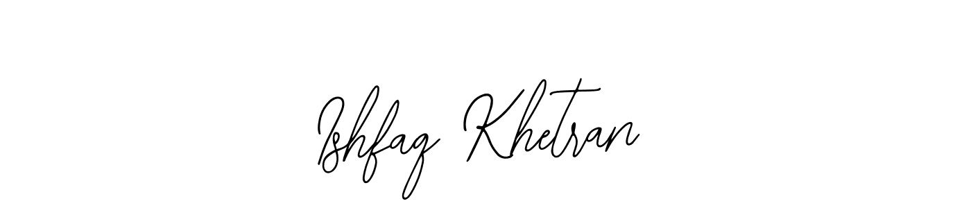 This is the best signature style for the Ishfaq Khetran name. Also you like these signature font (Bearetta-2O07w). Mix name signature. Ishfaq Khetran signature style 12 images and pictures png