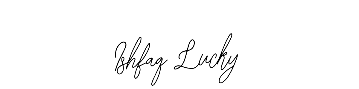 Design your own signature with our free online signature maker. With this signature software, you can create a handwritten (Bearetta-2O07w) signature for name Ishfaq Lucky. Ishfaq Lucky signature style 12 images and pictures png