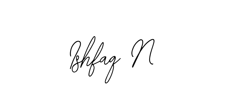 Use a signature maker to create a handwritten signature online. With this signature software, you can design (Bearetta-2O07w) your own signature for name Ishfaq N. Ishfaq N signature style 12 images and pictures png