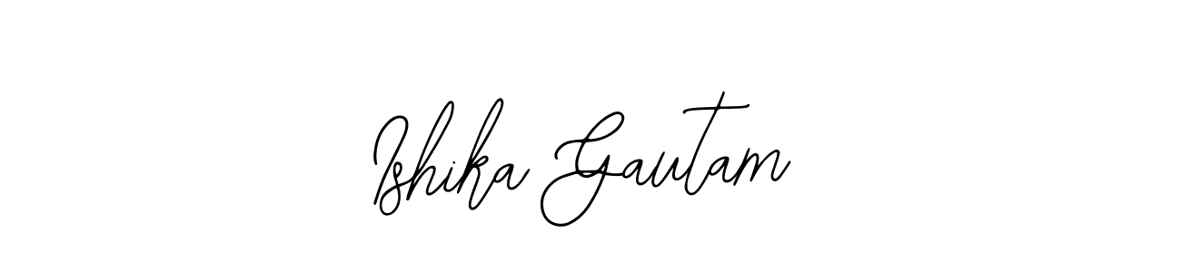 Create a beautiful signature design for name Ishika Gautam. With this signature (Bearetta-2O07w) fonts, you can make a handwritten signature for free. Ishika Gautam signature style 12 images and pictures png