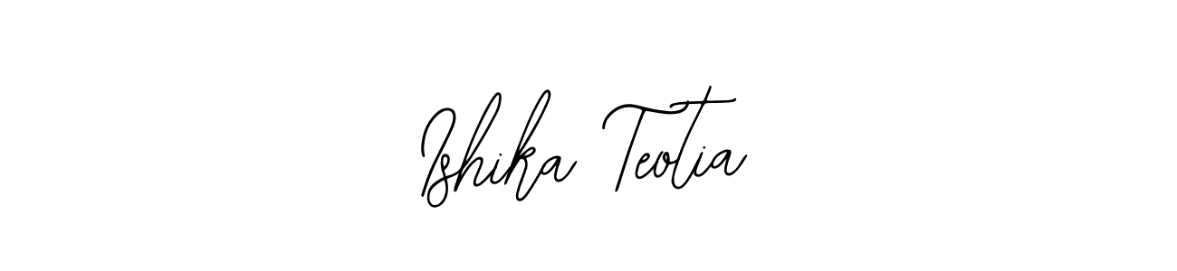 The best way (Bearetta-2O07w) to make a short signature is to pick only two or three words in your name. The name Ishika Teotia include a total of six letters. For converting this name. Ishika Teotia signature style 12 images and pictures png
