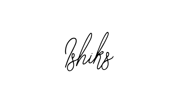 Use a signature maker to create a handwritten signature online. With this signature software, you can design (Bearetta-2O07w) your own signature for name Ishiks. Ishiks signature style 12 images and pictures png