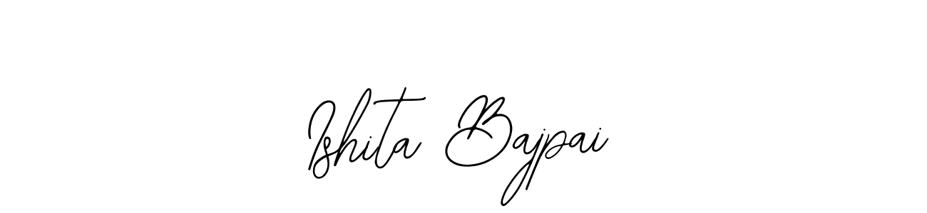 Bearetta-2O07w is a professional signature style that is perfect for those who want to add a touch of class to their signature. It is also a great choice for those who want to make their signature more unique. Get Ishita Bajpai name to fancy signature for free. Ishita Bajpai signature style 12 images and pictures png