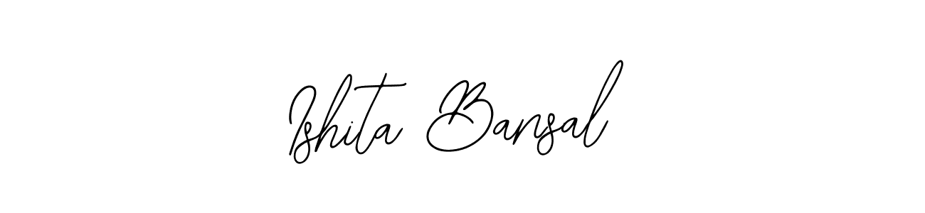 Also You can easily find your signature by using the search form. We will create Ishita Bansal name handwritten signature images for you free of cost using Bearetta-2O07w sign style. Ishita Bansal signature style 12 images and pictures png