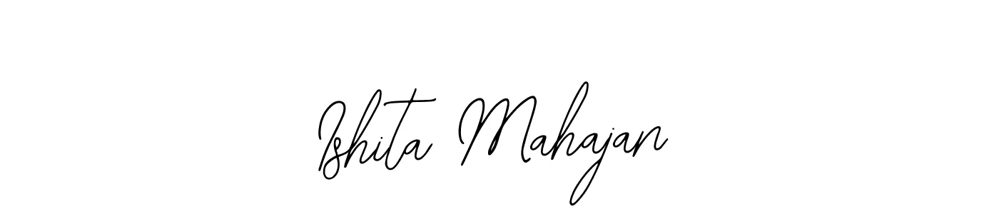 Similarly Bearetta-2O07w is the best handwritten signature design. Signature creator online .You can use it as an online autograph creator for name Ishita Mahajan. Ishita Mahajan signature style 12 images and pictures png