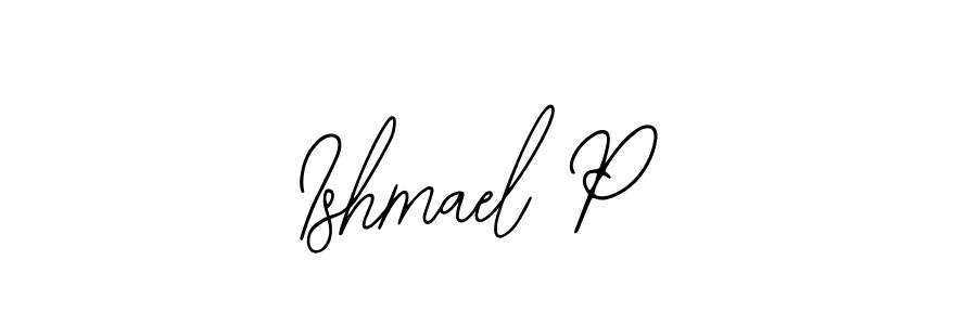 Use a signature maker to create a handwritten signature online. With this signature software, you can design (Bearetta-2O07w) your own signature for name Ishmael P. Ishmael P signature style 12 images and pictures png