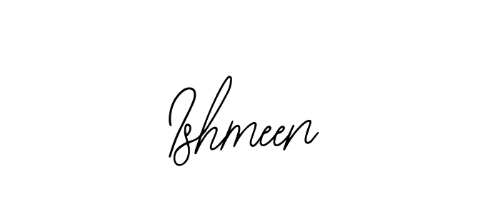 How to make Ishmeen name signature. Use Bearetta-2O07w style for creating short signs online. This is the latest handwritten sign. Ishmeen signature style 12 images and pictures png