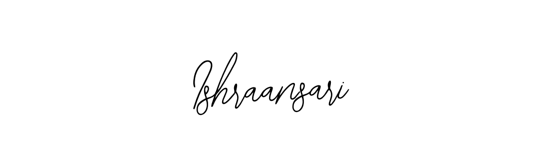 Create a beautiful signature design for name Ishraansari. With this signature (Bearetta-2O07w) fonts, you can make a handwritten signature for free. Ishraansari signature style 12 images and pictures png