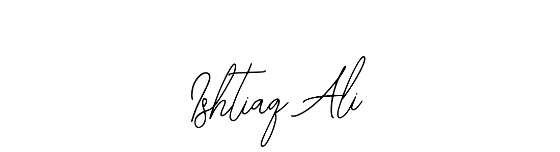 How to make Ishtiaq Ali name signature. Use Bearetta-2O07w style for creating short signs online. This is the latest handwritten sign. Ishtiaq Ali signature style 12 images and pictures png