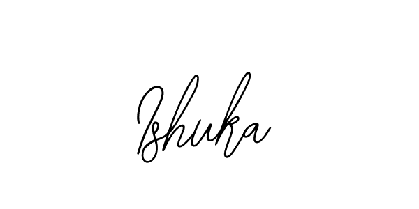 You should practise on your own different ways (Bearetta-2O07w) to write your name (Ishuka) in signature. don't let someone else do it for you. Ishuka signature style 12 images and pictures png