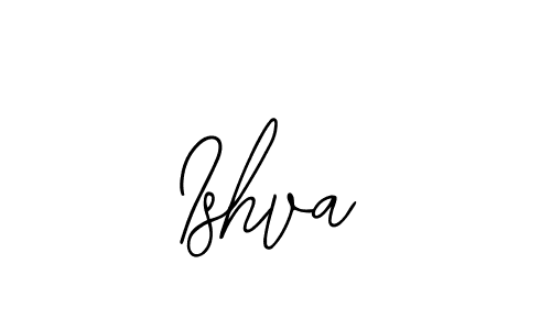 How to make Ishva name signature. Use Bearetta-2O07w style for creating short signs online. This is the latest handwritten sign. Ishva signature style 12 images and pictures png