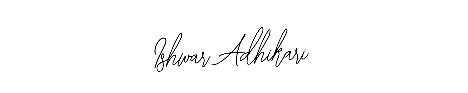 The best way (Bearetta-2O07w) to make a short signature is to pick only two or three words in your name. The name Ishwar Adhikari include a total of six letters. For converting this name. Ishwar Adhikari signature style 12 images and pictures png