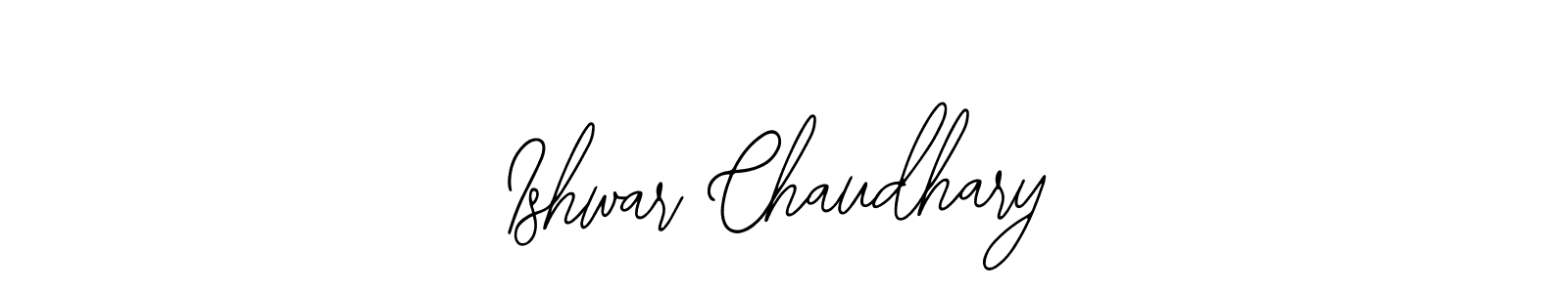 How to make Ishwar Chaudhary name signature. Use Bearetta-2O07w style for creating short signs online. This is the latest handwritten sign. Ishwar Chaudhary signature style 12 images and pictures png