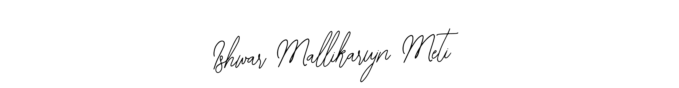 You should practise on your own different ways (Bearetta-2O07w) to write your name (Ishwar Mallikarujn Meti) in signature. don't let someone else do it for you. Ishwar Mallikarujn Meti signature style 12 images and pictures png