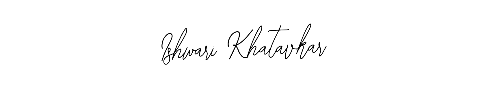 How to make Ishwari Khatavkar name signature. Use Bearetta-2O07w style for creating short signs online. This is the latest handwritten sign. Ishwari Khatavkar signature style 12 images and pictures png