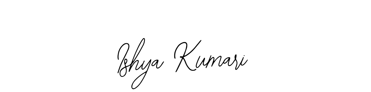 Also You can easily find your signature by using the search form. We will create Ishya Kumari name handwritten signature images for you free of cost using Bearetta-2O07w sign style. Ishya Kumari signature style 12 images and pictures png