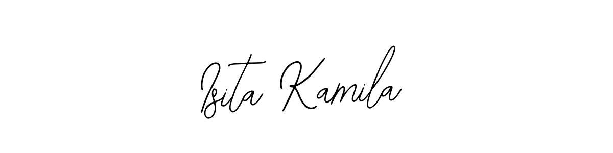 This is the best signature style for the Isita Kamila name. Also you like these signature font (Bearetta-2O07w). Mix name signature. Isita Kamila signature style 12 images and pictures png