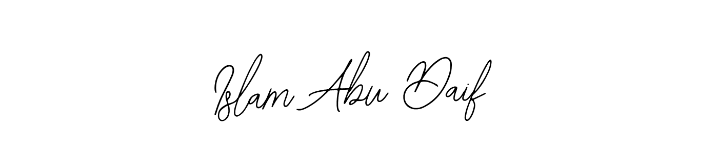 You should practise on your own different ways (Bearetta-2O07w) to write your name (Islam Abu Daif) in signature. don't let someone else do it for you. Islam Abu Daif signature style 12 images and pictures png