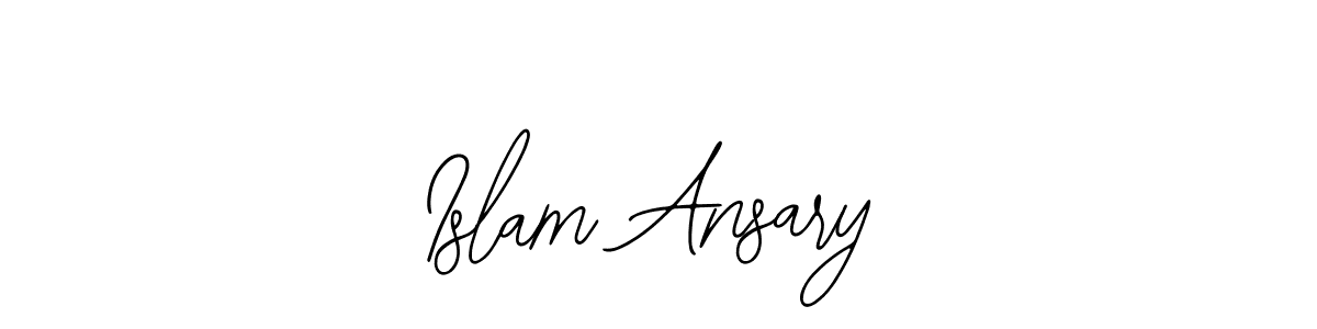 Bearetta-2O07w is a professional signature style that is perfect for those who want to add a touch of class to their signature. It is also a great choice for those who want to make their signature more unique. Get Islam Ansary name to fancy signature for free. Islam Ansary signature style 12 images and pictures png