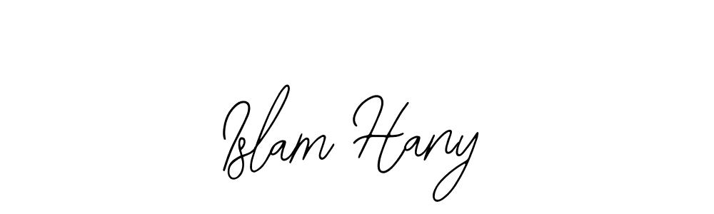 How to make Islam Hany name signature. Use Bearetta-2O07w style for creating short signs online. This is the latest handwritten sign. Islam Hany signature style 12 images and pictures png