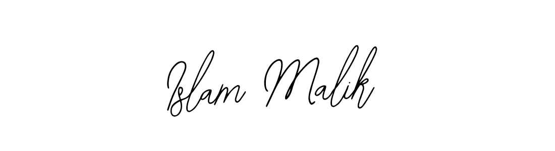 You should practise on your own different ways (Bearetta-2O07w) to write your name (Islam Malik) in signature. don't let someone else do it for you. Islam Malik signature style 12 images and pictures png