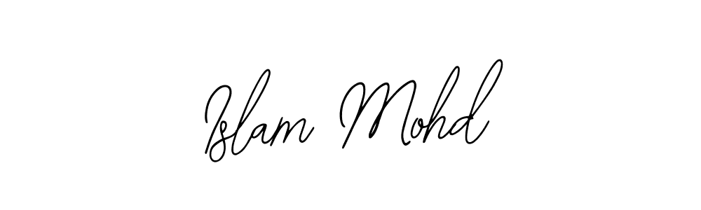 How to make Islam Mohd name signature. Use Bearetta-2O07w style for creating short signs online. This is the latest handwritten sign. Islam Mohd signature style 12 images and pictures png
