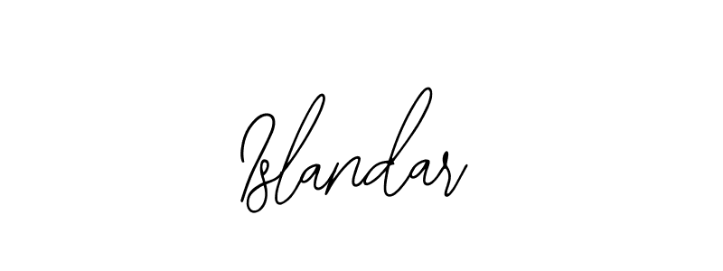 Islandar stylish signature style. Best Handwritten Sign (Bearetta-2O07w) for my name. Handwritten Signature Collection Ideas for my name Islandar. Islandar signature style 12 images and pictures png