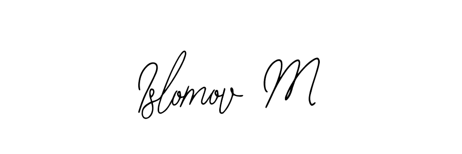 Use a signature maker to create a handwritten signature online. With this signature software, you can design (Bearetta-2O07w) your own signature for name Islomov M. Islomov M signature style 12 images and pictures png