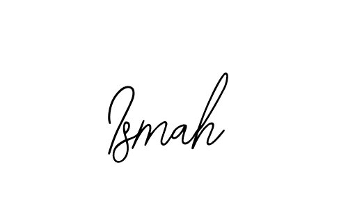 You should practise on your own different ways (Bearetta-2O07w) to write your name (Ismah) in signature. don't let someone else do it for you. Ismah signature style 12 images and pictures png