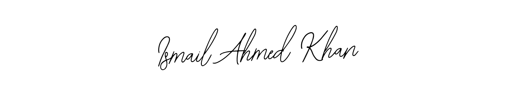 How to make Ismail Ahmed Khan name signature. Use Bearetta-2O07w style for creating short signs online. This is the latest handwritten sign. Ismail Ahmed Khan signature style 12 images and pictures png