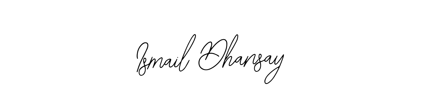 Make a beautiful signature design for name Ismail Dhansay. With this signature (Bearetta-2O07w) style, you can create a handwritten signature for free. Ismail Dhansay signature style 12 images and pictures png