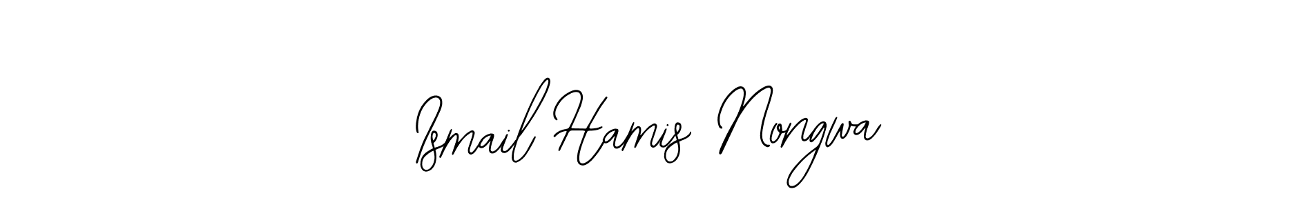 It looks lik you need a new signature style for name Ismail Hamis Nongwa. Design unique handwritten (Bearetta-2O07w) signature with our free signature maker in just a few clicks. Ismail Hamis Nongwa signature style 12 images and pictures png