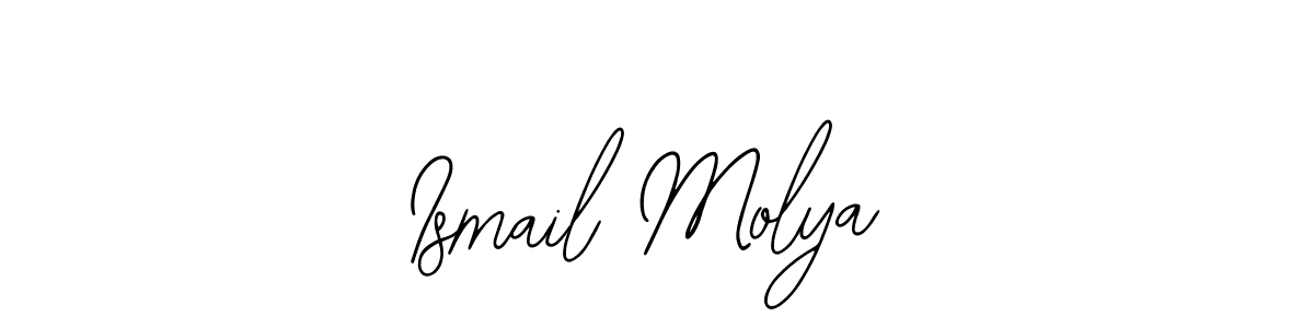 You should practise on your own different ways (Bearetta-2O07w) to write your name (Ismail Molya) in signature. don't let someone else do it for you. Ismail Molya signature style 12 images and pictures png