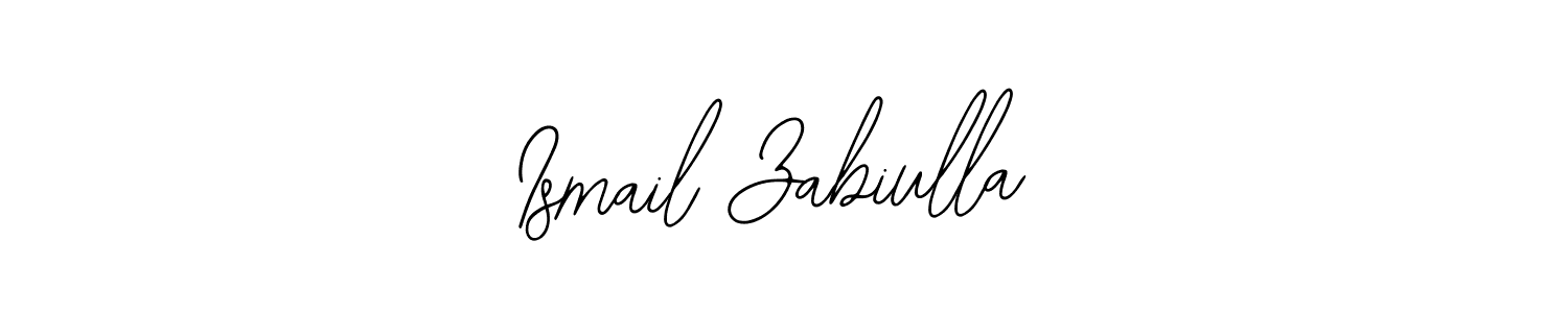 You should practise on your own different ways (Bearetta-2O07w) to write your name (Ismail Zabiulla) in signature. don't let someone else do it for you. Ismail Zabiulla signature style 12 images and pictures png