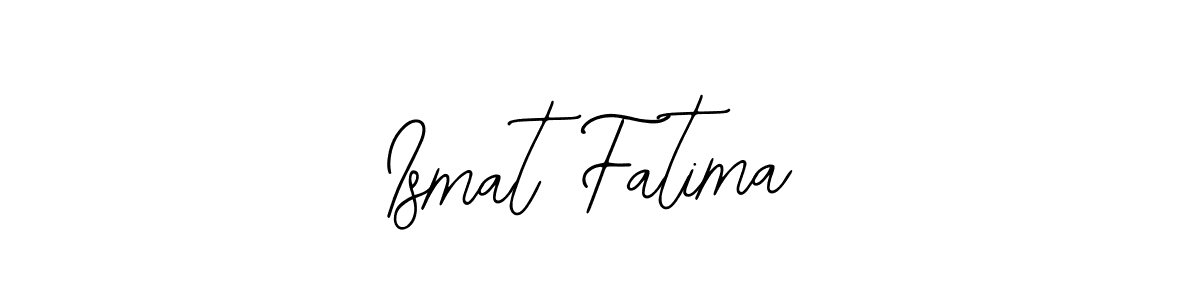 Bearetta-2O07w is a professional signature style that is perfect for those who want to add a touch of class to their signature. It is also a great choice for those who want to make their signature more unique. Get Ismat Fatima name to fancy signature for free. Ismat Fatima signature style 12 images and pictures png