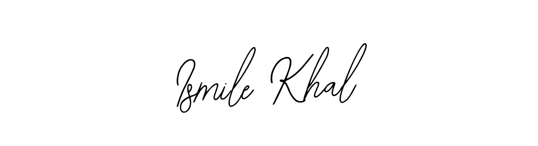 You should practise on your own different ways (Bearetta-2O07w) to write your name (Ismile Khal) in signature. don't let someone else do it for you. Ismile Khal signature style 12 images and pictures png