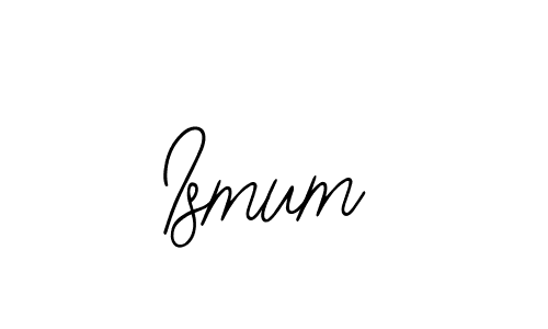 Use a signature maker to create a handwritten signature online. With this signature software, you can design (Bearetta-2O07w) your own signature for name Ismum. Ismum signature style 12 images and pictures png