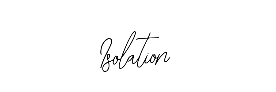 How to make Isolation signature? Bearetta-2O07w is a professional autograph style. Create handwritten signature for Isolation name. Isolation signature style 12 images and pictures png