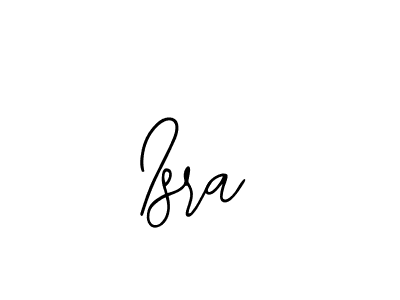 You should practise on your own different ways (Bearetta-2O07w) to write your name (Isra) in signature. don't let someone else do it for you. Isra signature style 12 images and pictures png