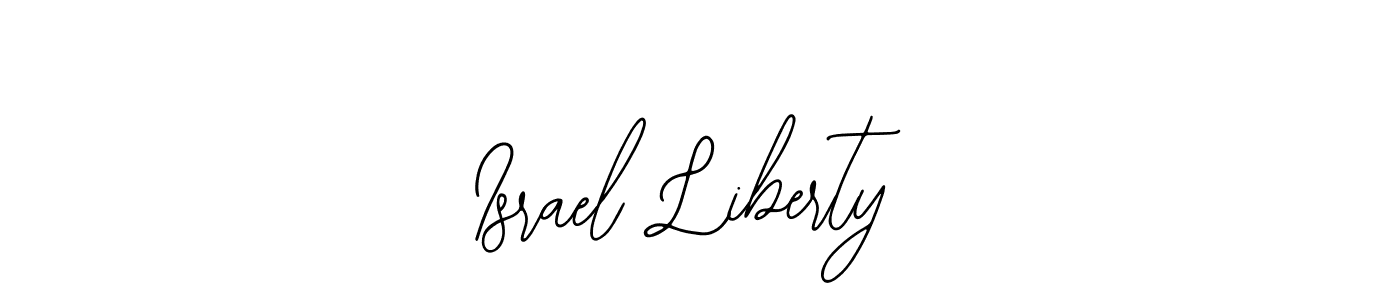 Bearetta-2O07w is a professional signature style that is perfect for those who want to add a touch of class to their signature. It is also a great choice for those who want to make their signature more unique. Get Israel Liberty name to fancy signature for free. Israel Liberty signature style 12 images and pictures png