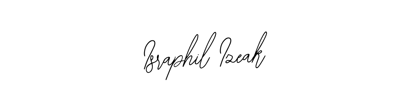 if you are searching for the best signature style for your name Israphil Izeak. so please give up your signature search. here we have designed multiple signature styles  using Bearetta-2O07w. Israphil Izeak signature style 12 images and pictures png