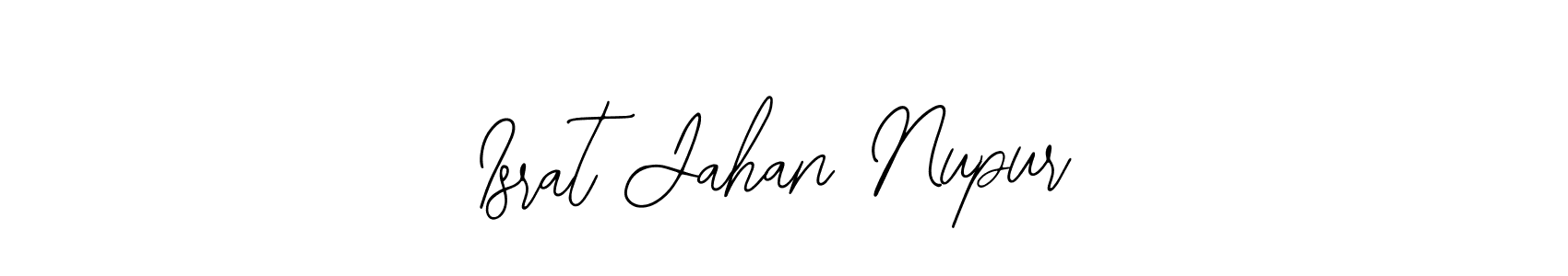 You should practise on your own different ways (Bearetta-2O07w) to write your name (Israt Jahan Nupur) in signature. don't let someone else do it for you. Israt Jahan Nupur signature style 12 images and pictures png