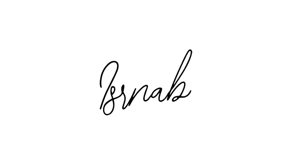 How to make Isrnab name signature. Use Bearetta-2O07w style for creating short signs online. This is the latest handwritten sign. Isrnab signature style 12 images and pictures png