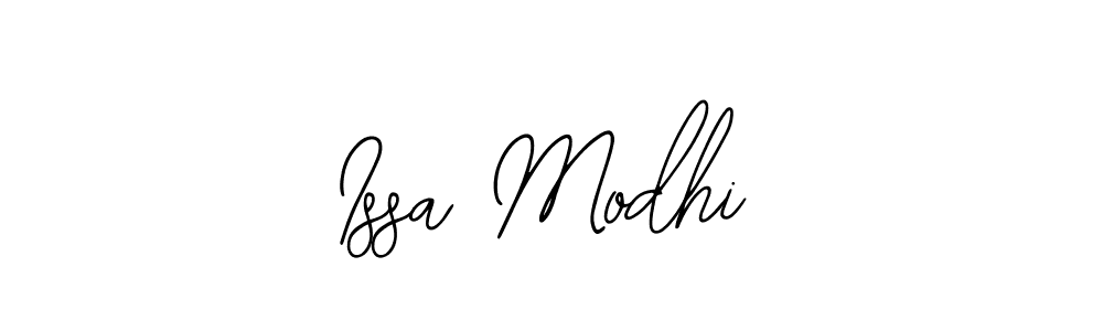 How to make Issa Modhi name signature. Use Bearetta-2O07w style for creating short signs online. This is the latest handwritten sign. Issa Modhi signature style 12 images and pictures png